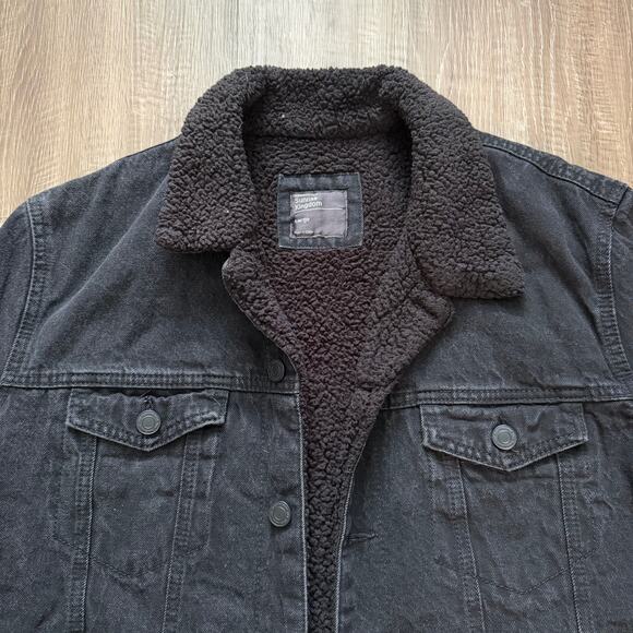 Sunrise Kingdom Sherpa-Lined Trucker Denim Jacket Mens Large - Picture 5 of 12